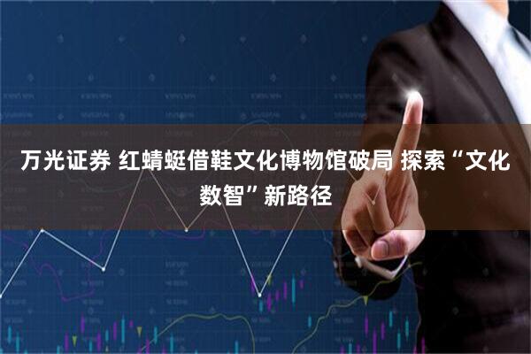 万光证券 红蜻蜓借鞋文化博物馆破局 探索“文化数智”新路径